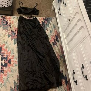 Lucy in the sky, Black two piece prom dress